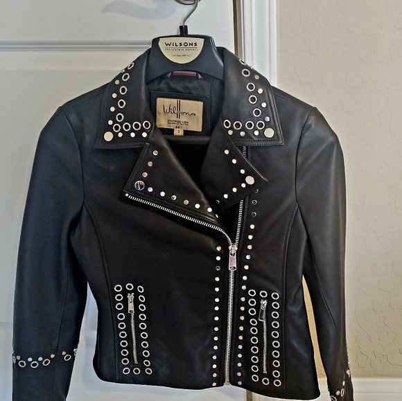 Wilson Jackets & Blazers - Wilson Women's Studded Black Leather Jacket